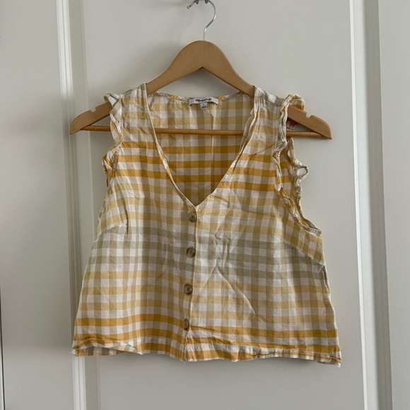 Madewell Cotton Top & Skirt Set - Yellow Gingham (6) - Picture 3 of 10